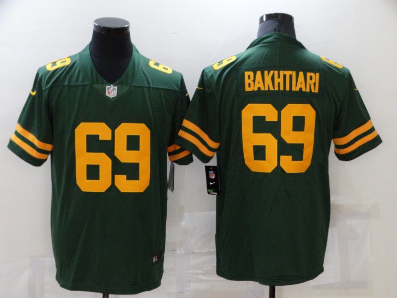 Men Green Bay Packers #69 Bakhtiari Green New Vapor Untouchable Limited Player 2021 Nike NFL Jersey->green bay packers->NFL Jersey